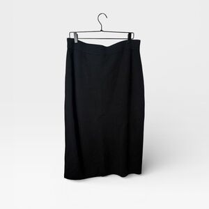 J Crew merino wool sweater-knit wrap skirt Black Size XL NWT (I)